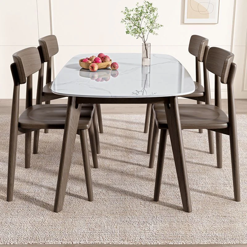 简约长方形艺术餐桌饭桌子餐桌椅