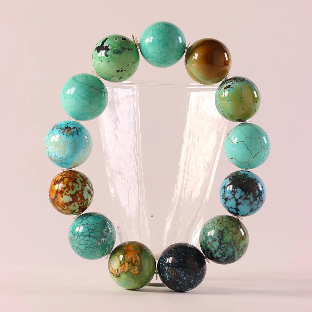 【小福一店·特色孤品】原矿高瓷绿松石手串多宝收藏级各大矿口系列