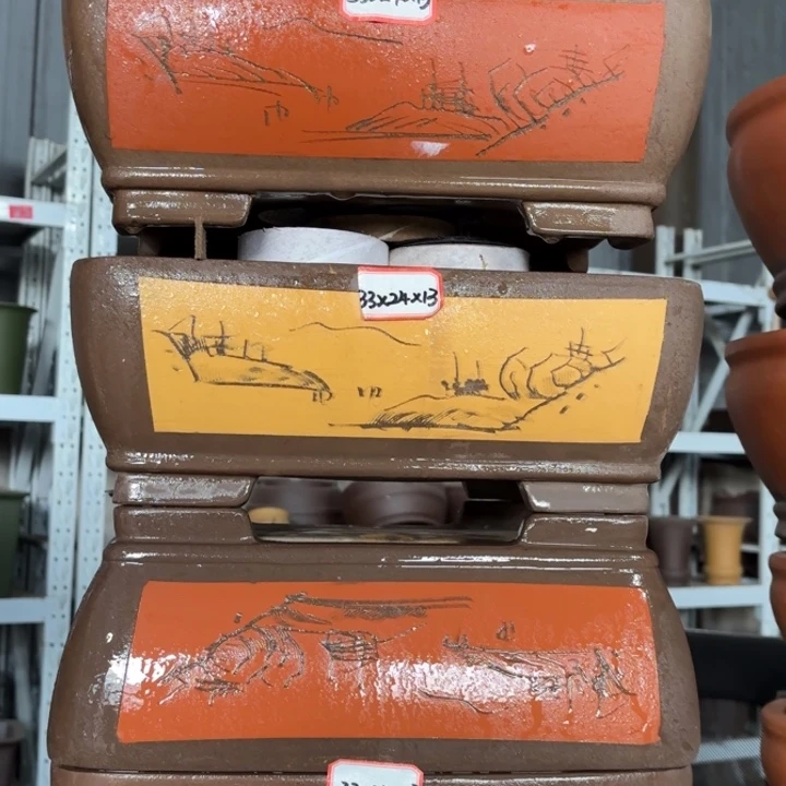 紫砂花盆100-4。