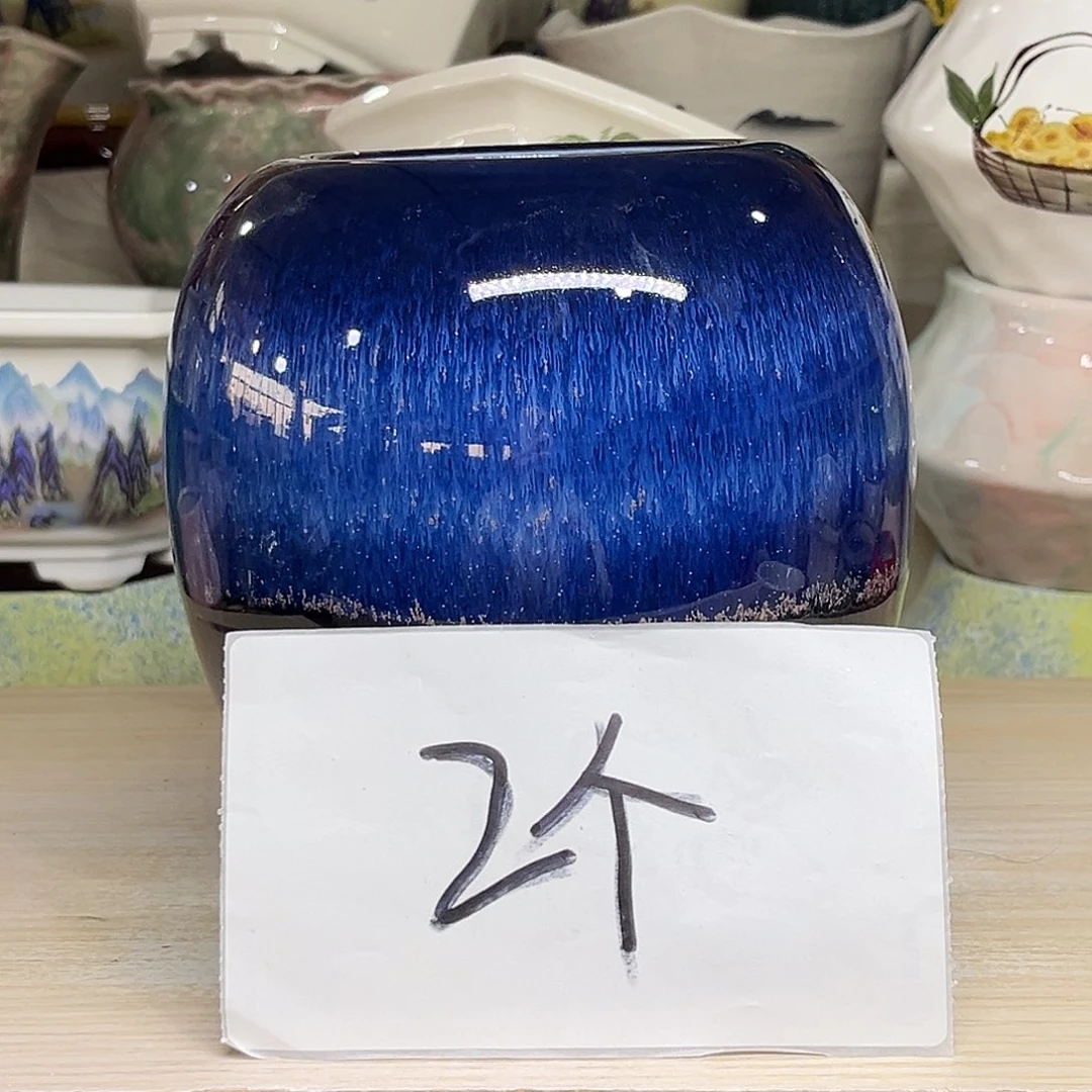 陶瓷绿植多肉微瑕花盆外口径：9*16打孔