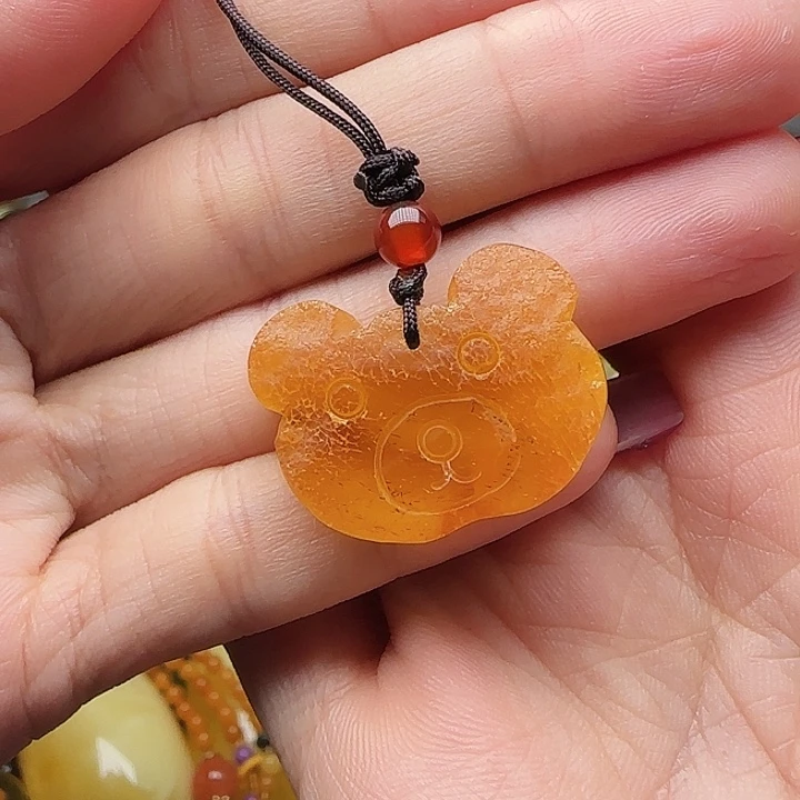 琥珀未镶嵌手链吊坠
