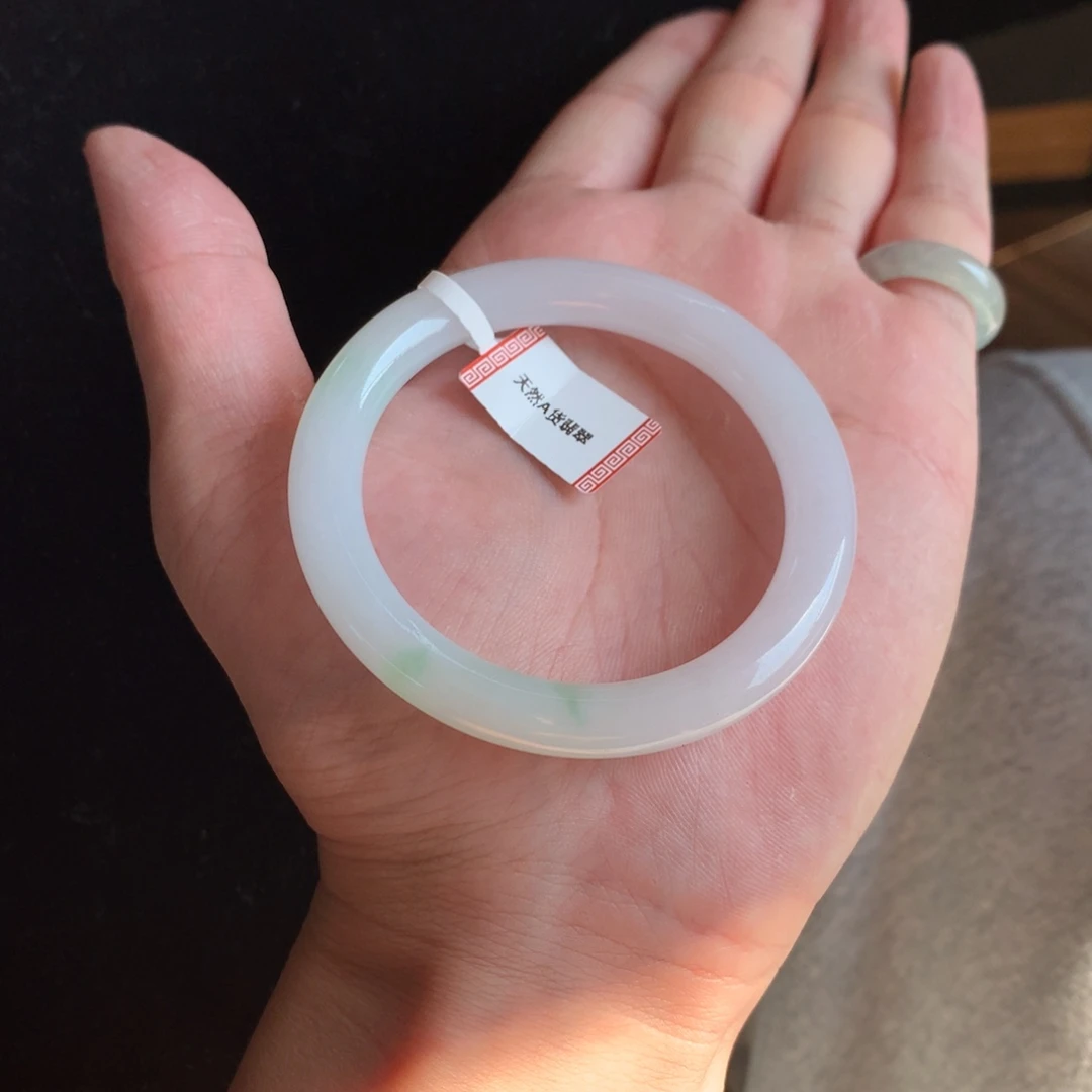 翡翠未镶嵌手镯35号53.8