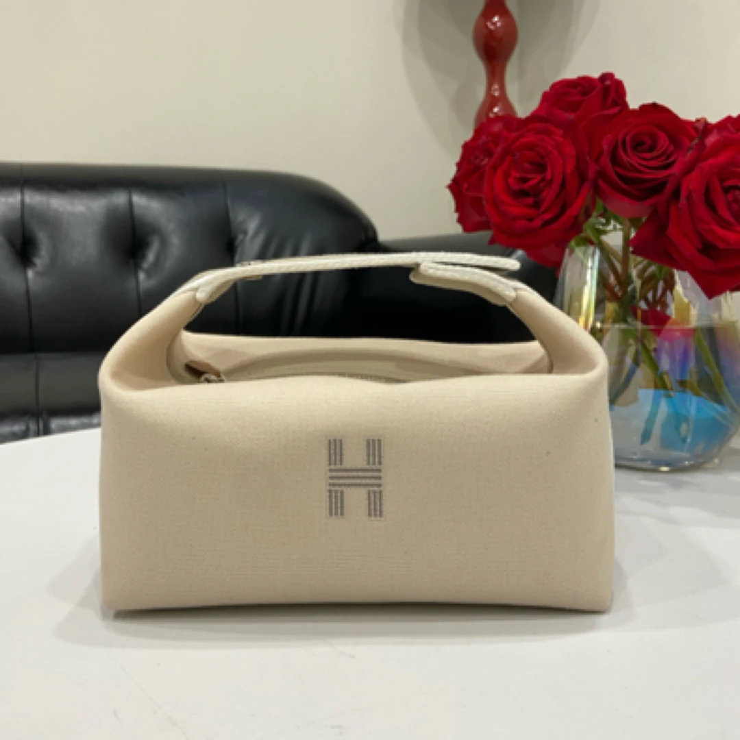 99新 Hermes/爱马仕 经典款帆布饭盒包