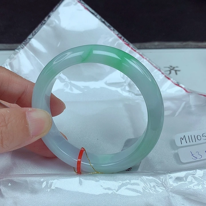 翡翠未镶嵌手镯53圈1055