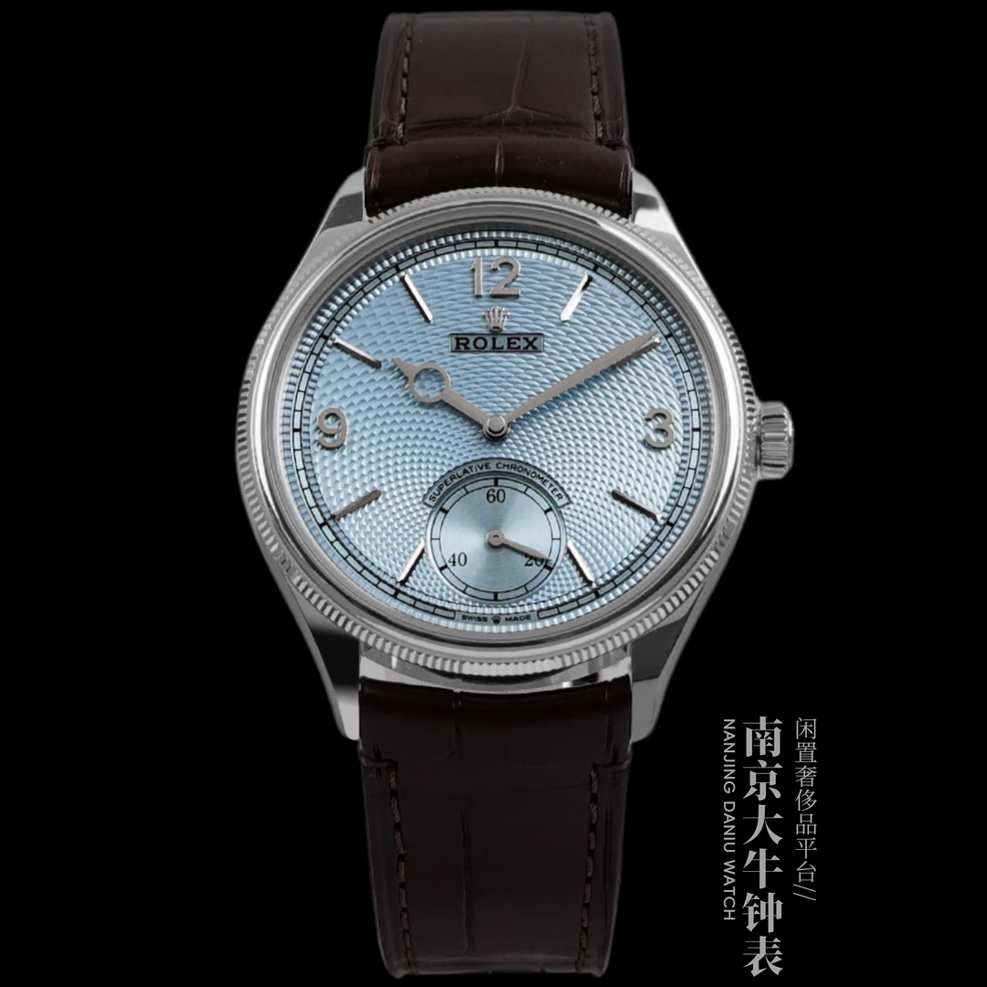 未使用 Rolex/劳力士 大牛/25全套/52506铂金/39盘/冰蓝面/