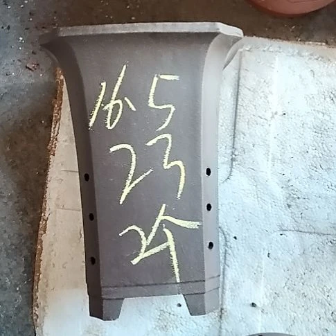 手工四方两个花盆微瑕