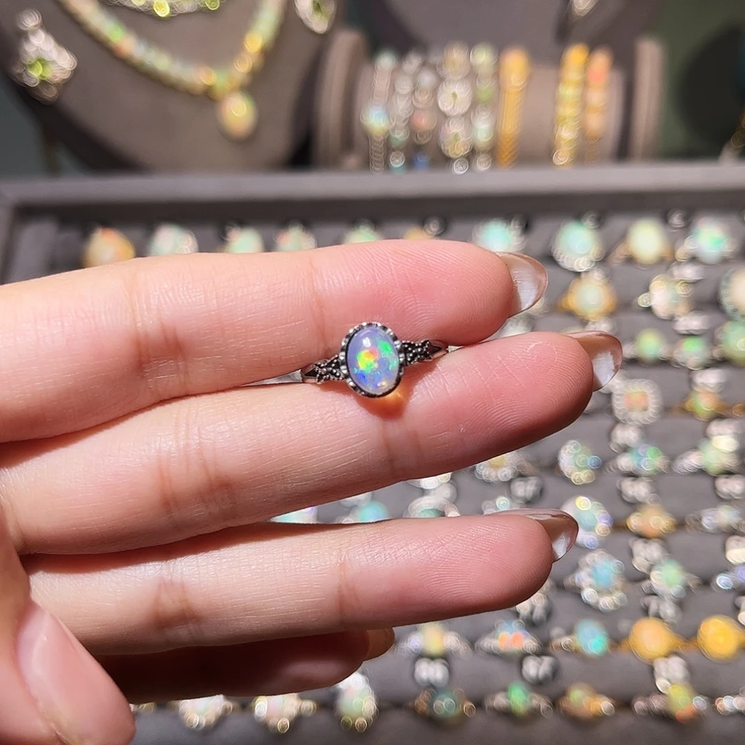 欧泊银S925镶嵌戒指）