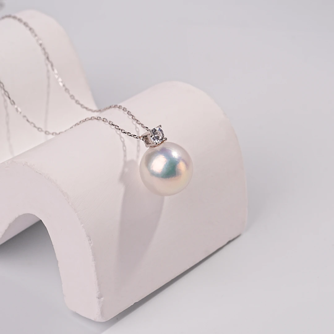 淡水珍珠大龙珠戴妃吊坠赠银S925链子12-13mm