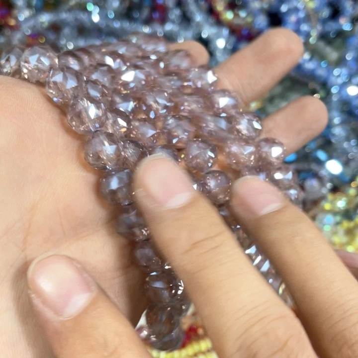 贝壳非金属一条10mm浅紫色蹦迪珠