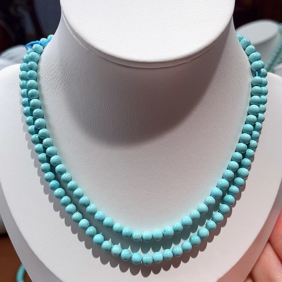 绿松石未镶嵌圆珠108卡4+