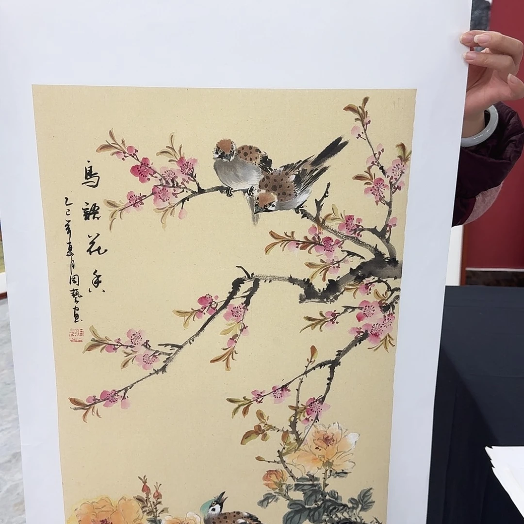 国画国画作品纯手工三尺