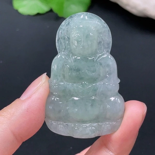 L75-天然A货翡翠-观音