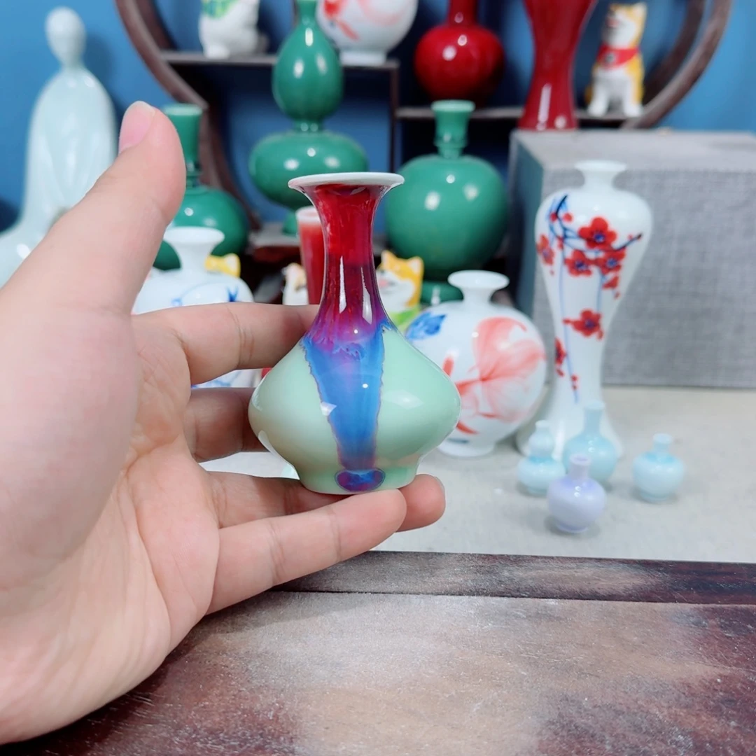 陶瓷手工小花器摆件