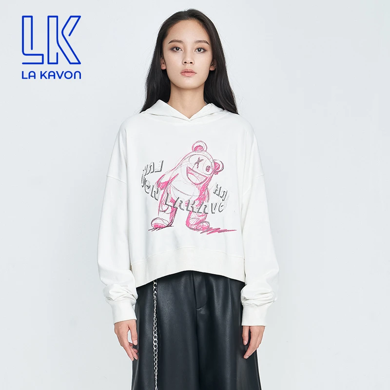 【辛小北专属】学院风国潮百搭花朵女装卫衣长袖秋适中连帽ZA3S363H