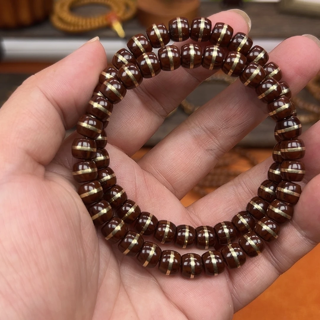 手串紫金鼠8一线天实心