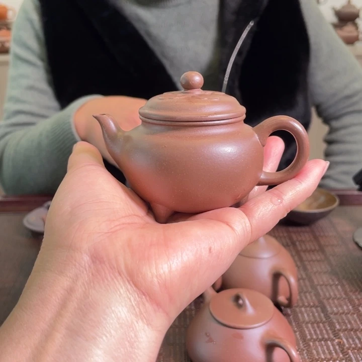 紫泥茶壶大彬如意100 cc手工制作
