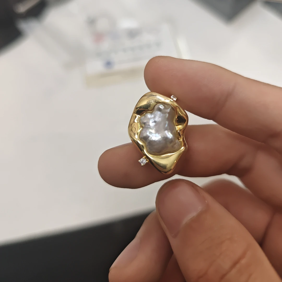 澳白ks珍珠金色吊坠