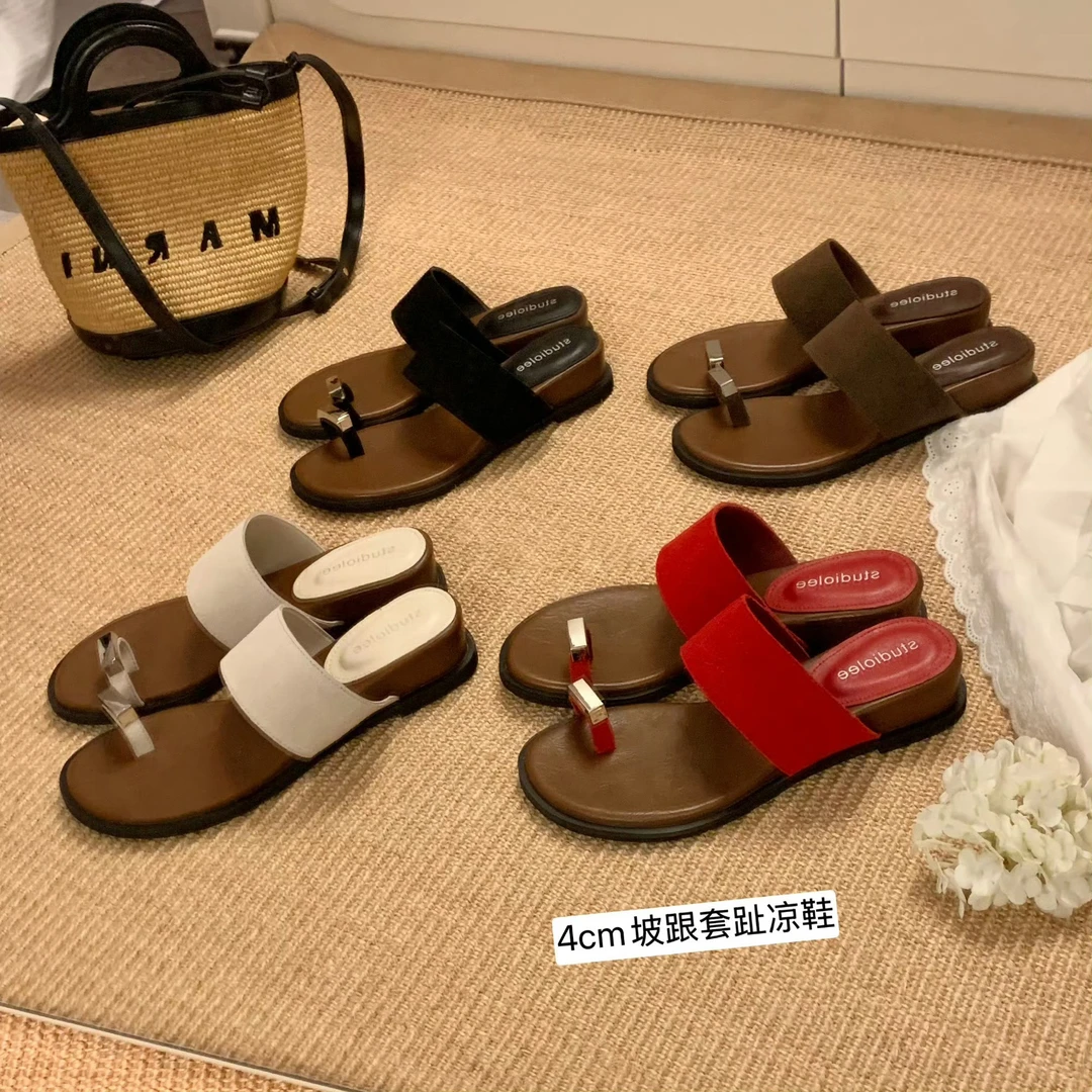 葡萄妈同款增高4cm~一字带外穿女夏套趾人字拖鑫哥甄选小个子女鞋