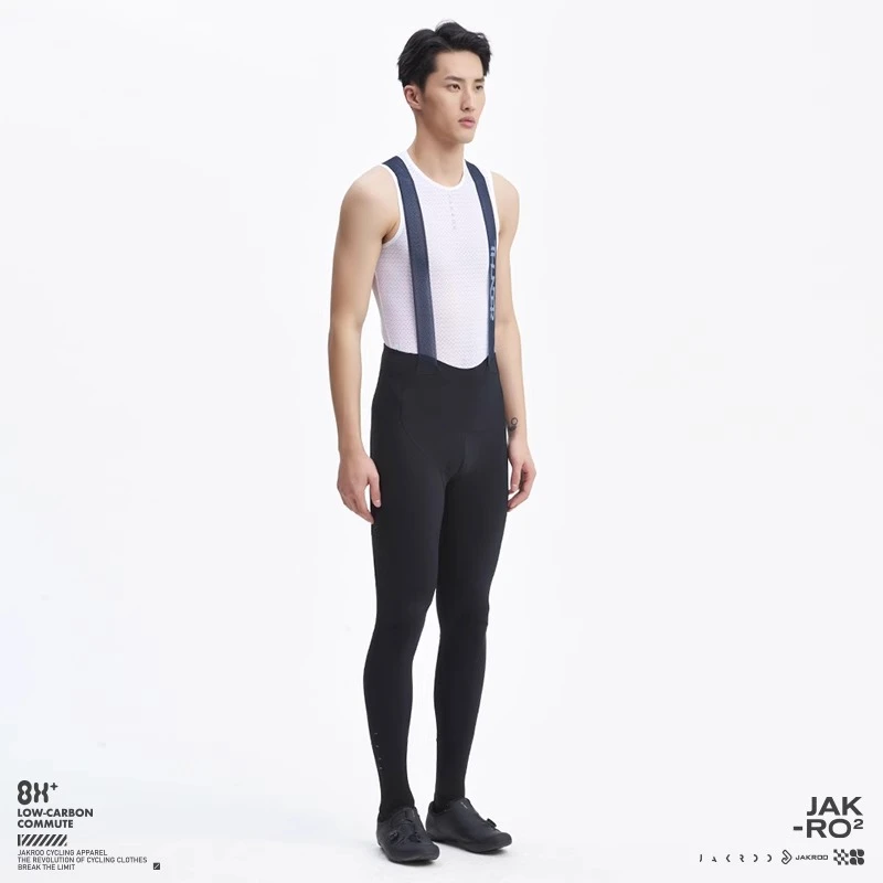 捷酷春夏TB男士背带长裤紧身专业款双箭头进口垫裆竞技款骑行长裤