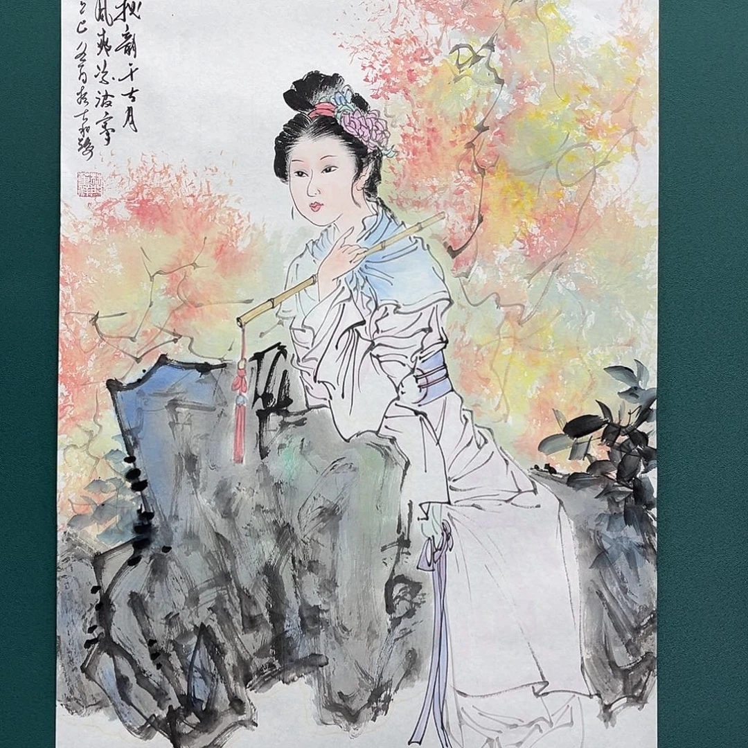 国画艺术家真人手绘