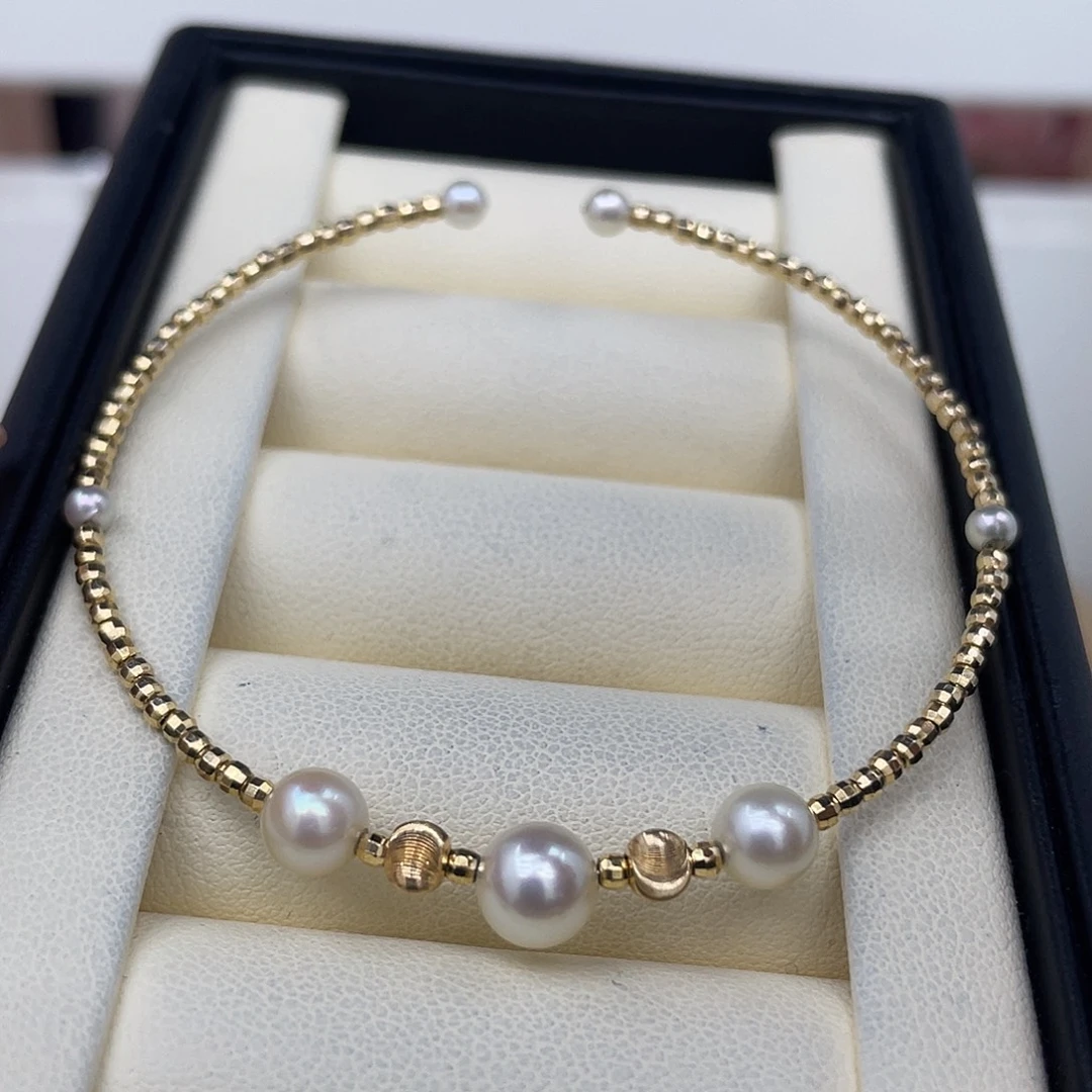 海水珍珠银S925镶嵌手绳
