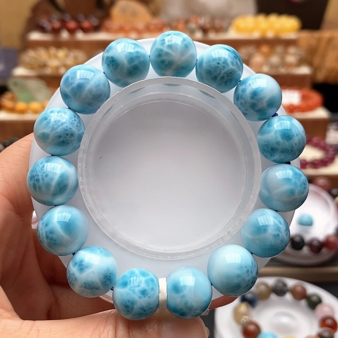 未镶嵌针钠钙石（海纹石）手链手链