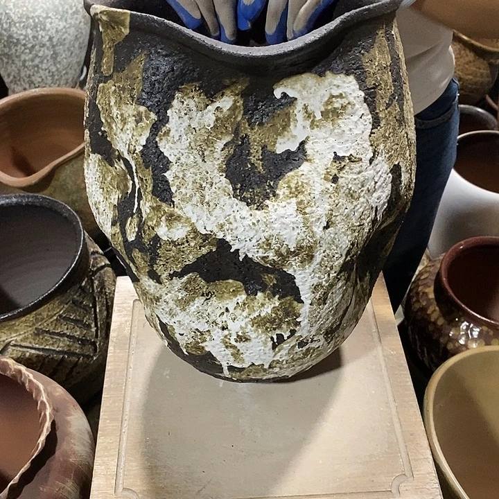 花盆紫砂口24高32，……