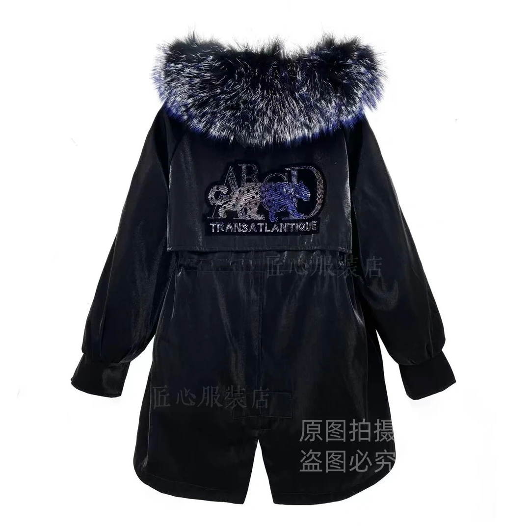 【蓝豹】2025新款秋冬派克服 兔毛内胆 貉子毛领抗寒保暖神器