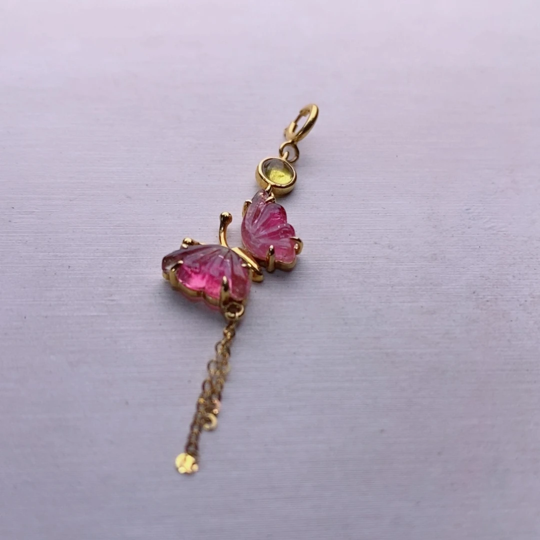 18K金镶嵌小滴溜碧玺碧玺A小滴溜