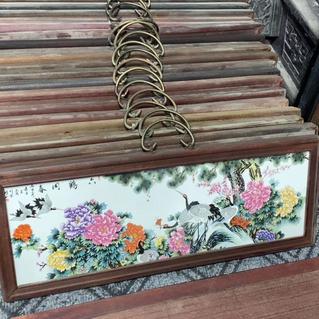 瓷片53*21 景德镇瓷板画柴窑烧制