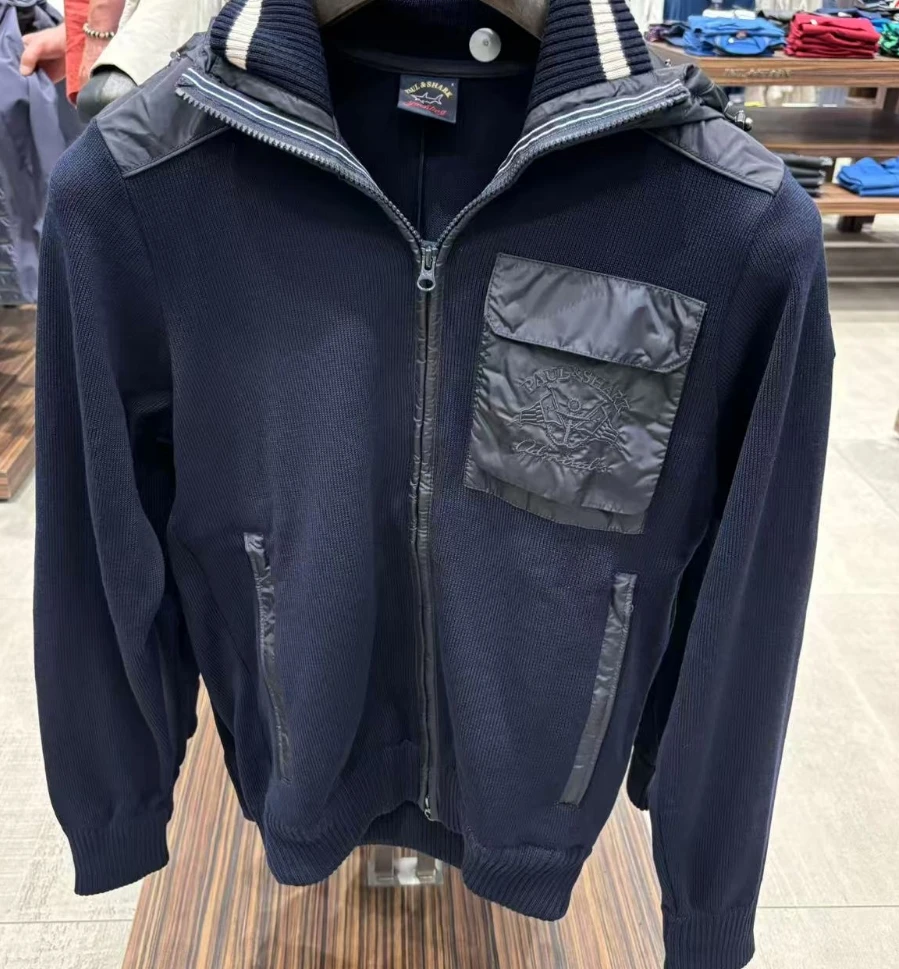 保鲨 不退换 藏青色连帽羊毛厚外套 下单联系客服