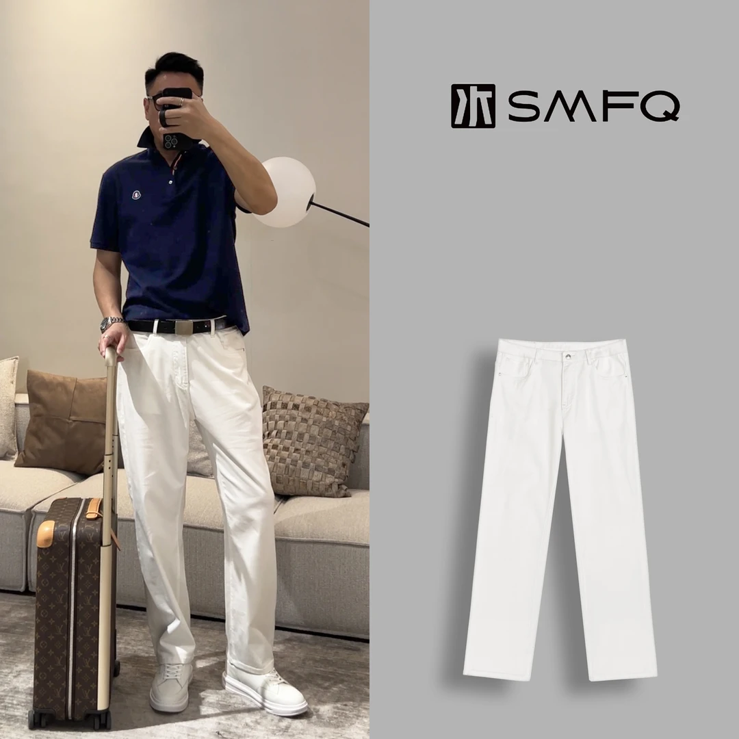 水木夫妻【男款】“全天候守卫”三防莱赛尔高弹休闲直筒裤SMGD0402