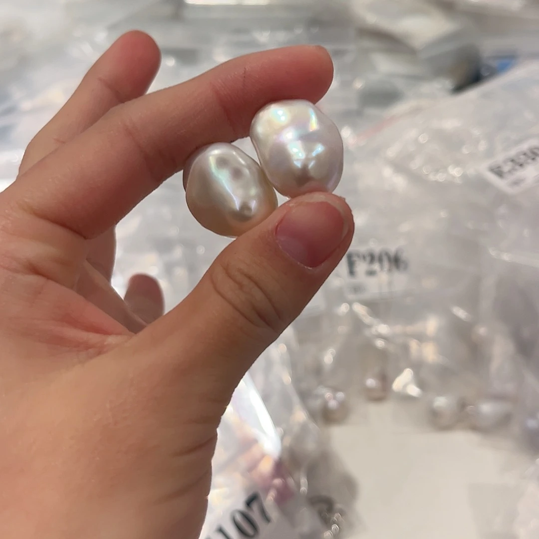 淡水珍珠耳饰银S925镶嵌