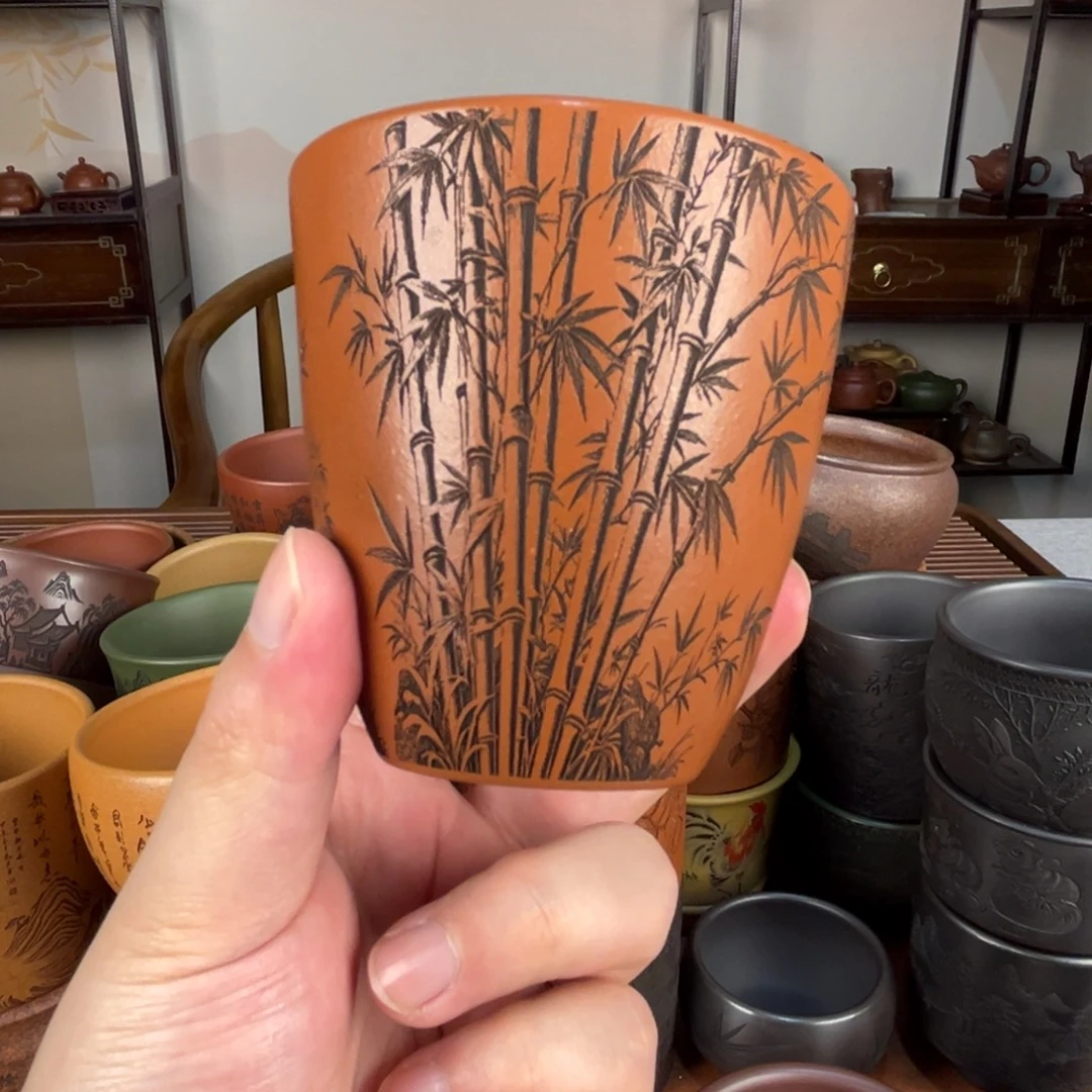茶杯紫砂紫砂主人杯 手工制作