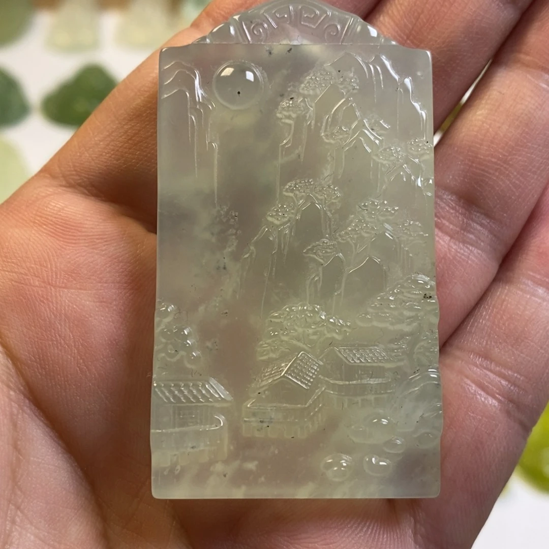 蛇纹石玉未镶嵌颈饰