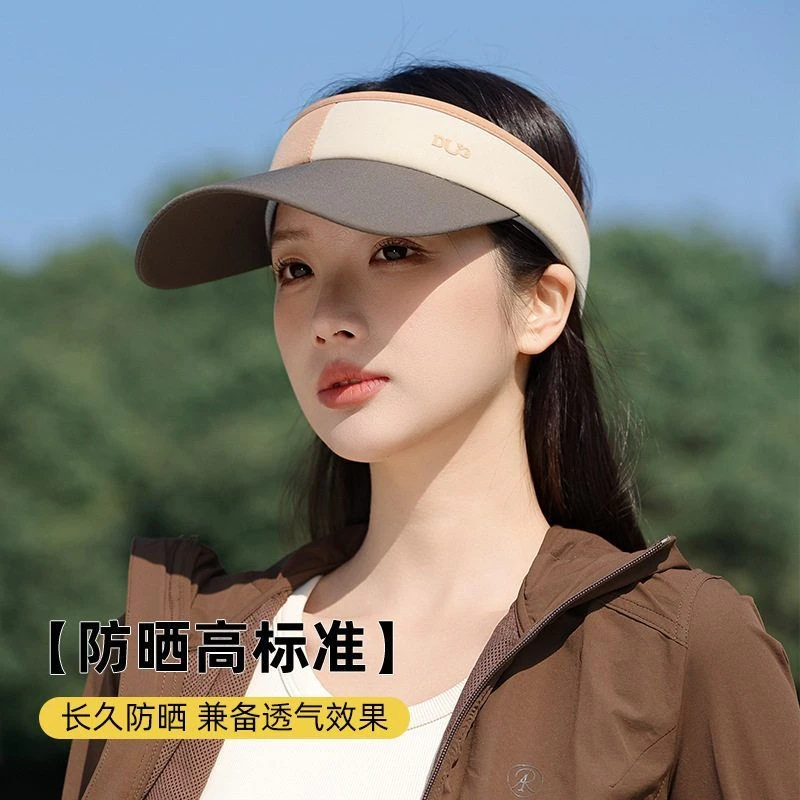 空顶鸭舌帽女骑行防晒帽跑步目丸款夏季防紫外线户外遮阳帽子透气