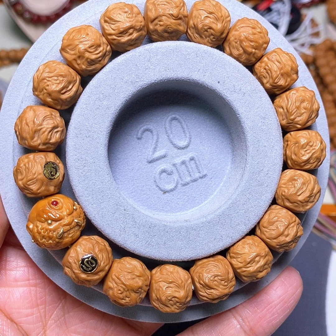 猴头核桃手串恶僧精工龙蛇之变尺寸13+全品聚宝盆