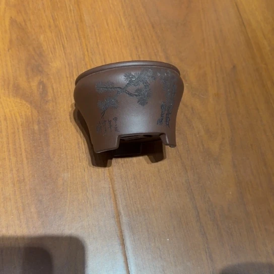 紫砂花盆原矿紫泥