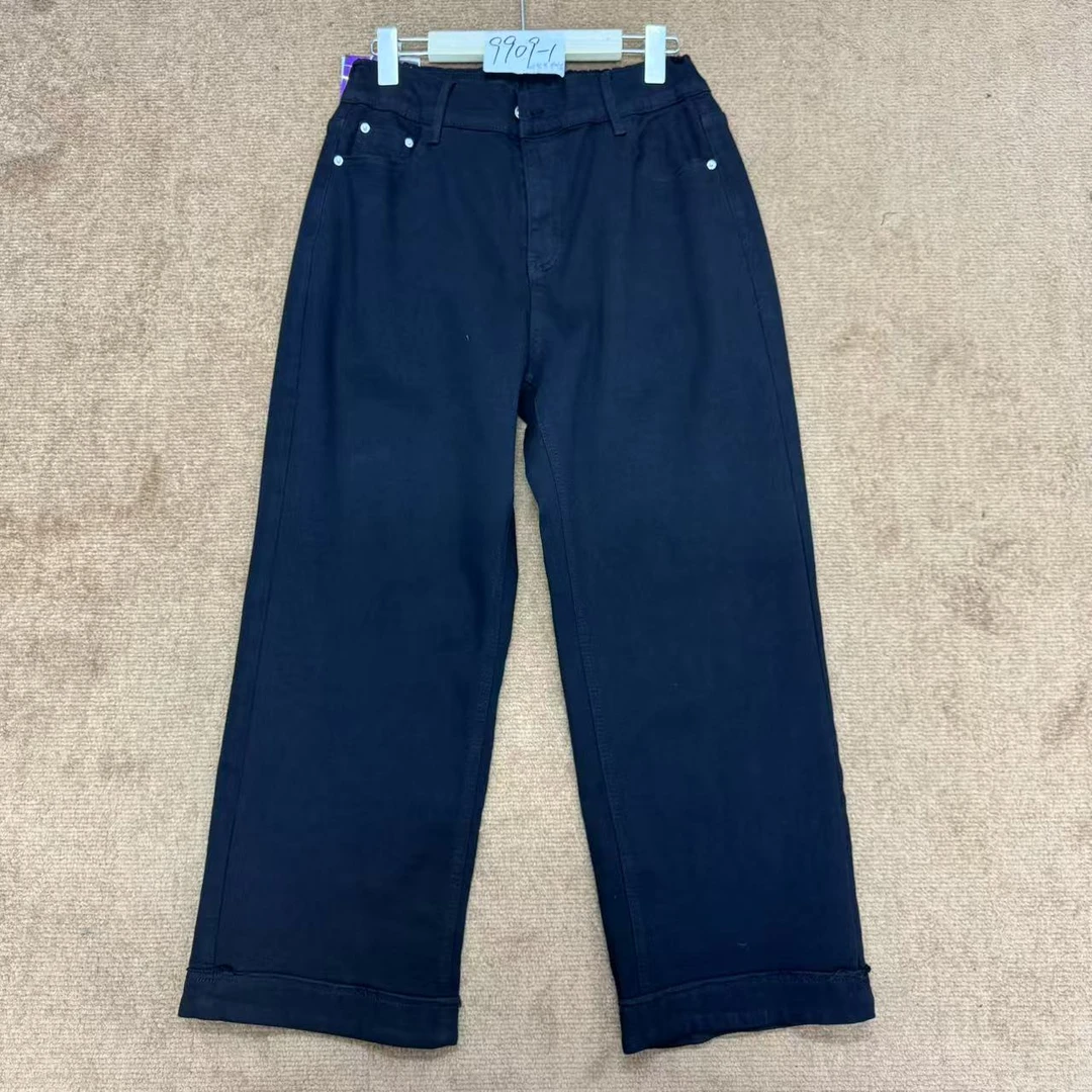 9909-1-显瘦直筒牛仔裤