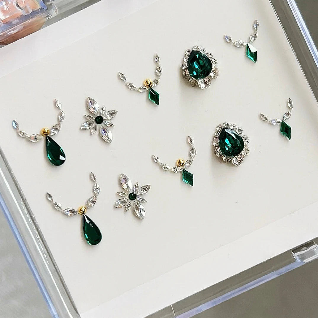 J007号美甲钻材料包套盒春夏多巴胺美甲套装组合锆石一整套