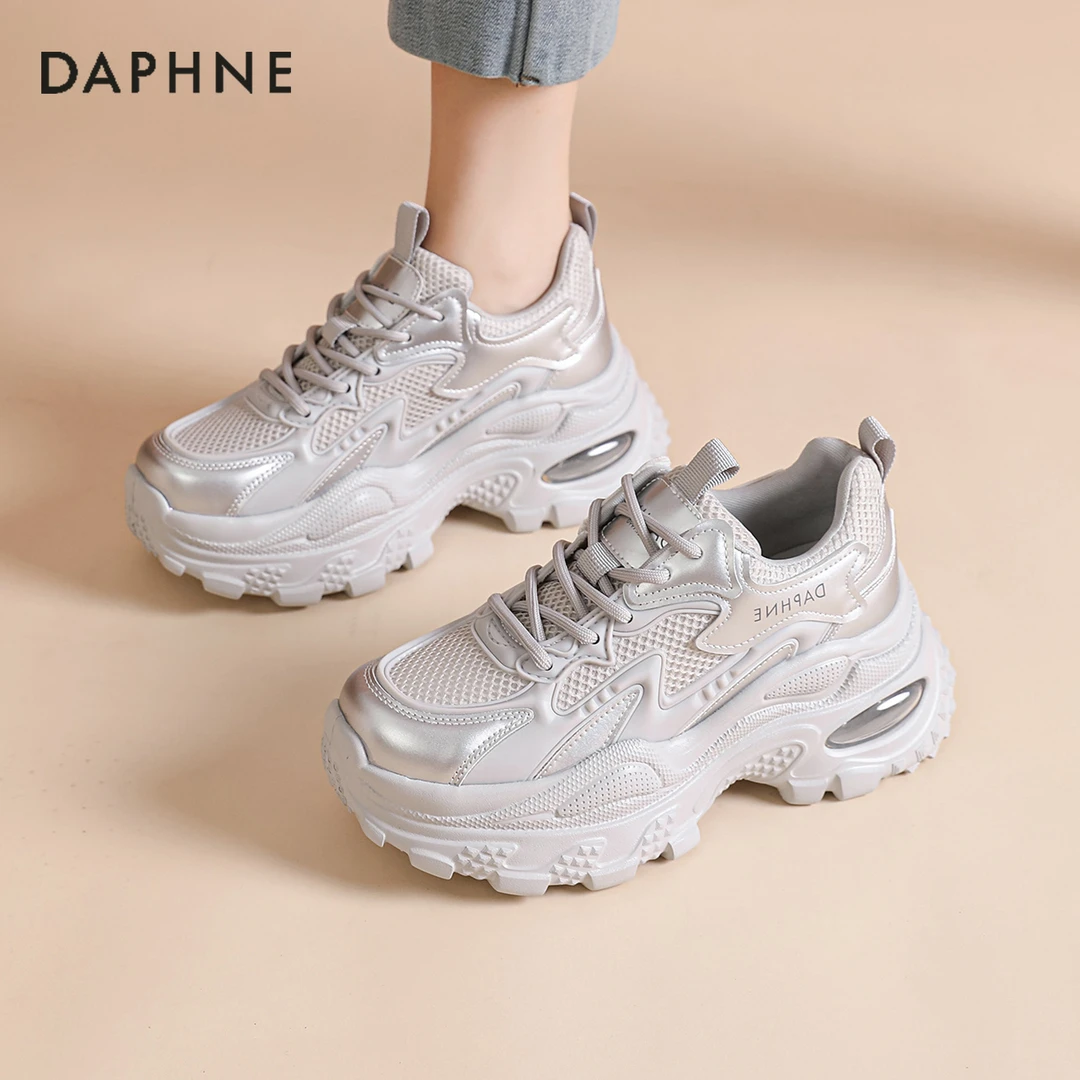 达芙妮老爹鞋女款2025新款秋季超火通勤百搭运动鞋轻便增高显脚小