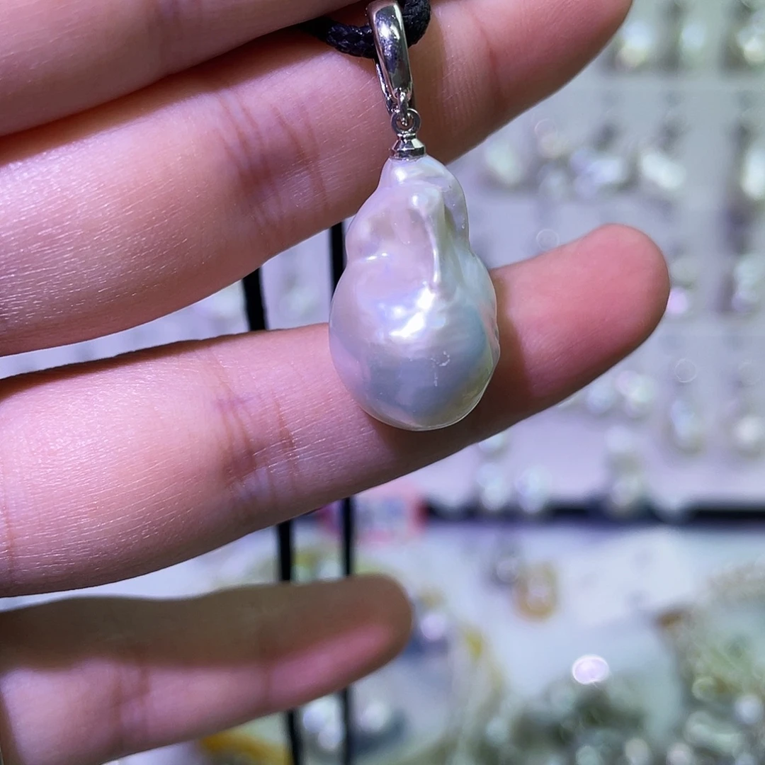 合金淡水珍珠天然淡水珍珠吊坠