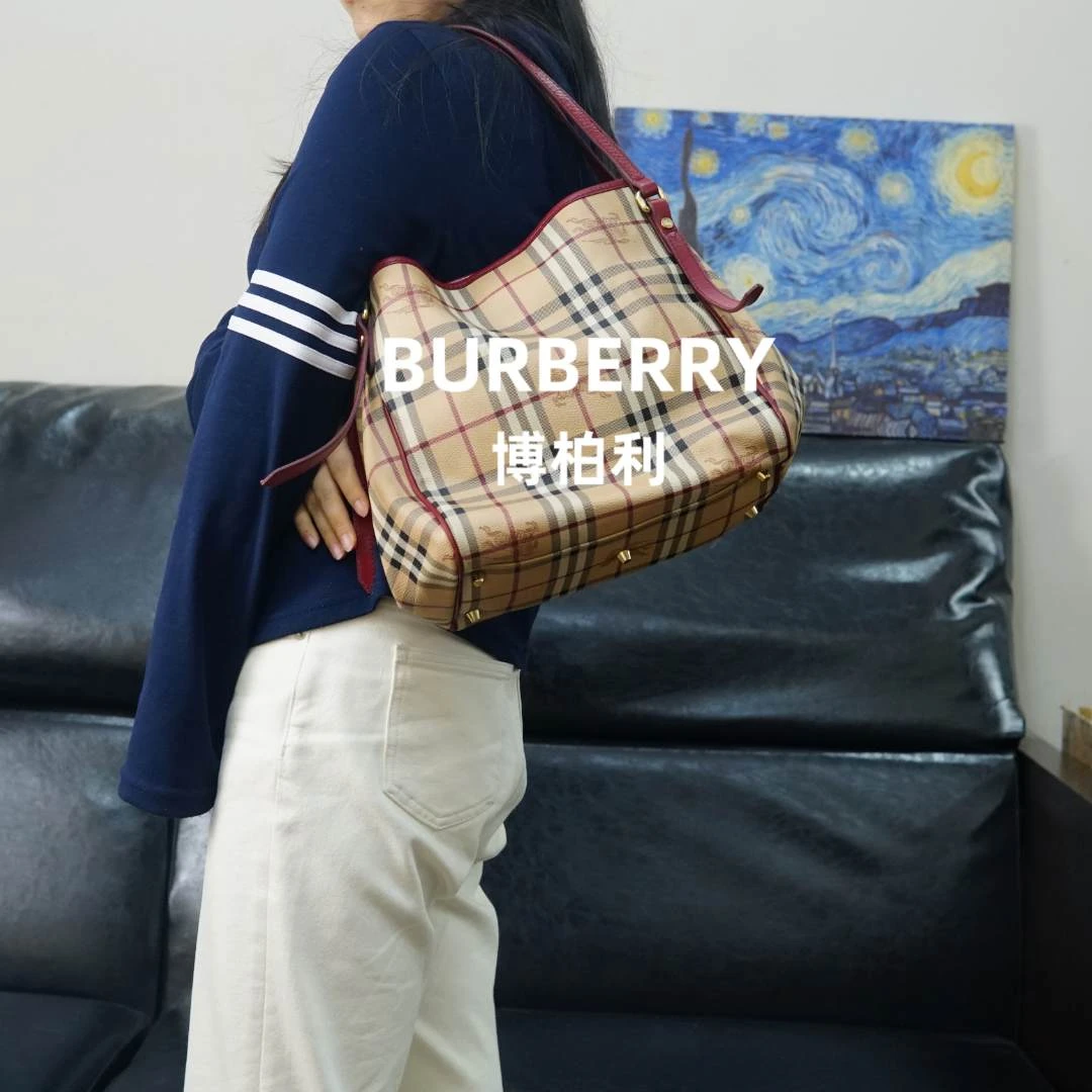 95新 BURBERRY/博柏利 巴宝莉/格纹单肩包/WJ01811061/1061