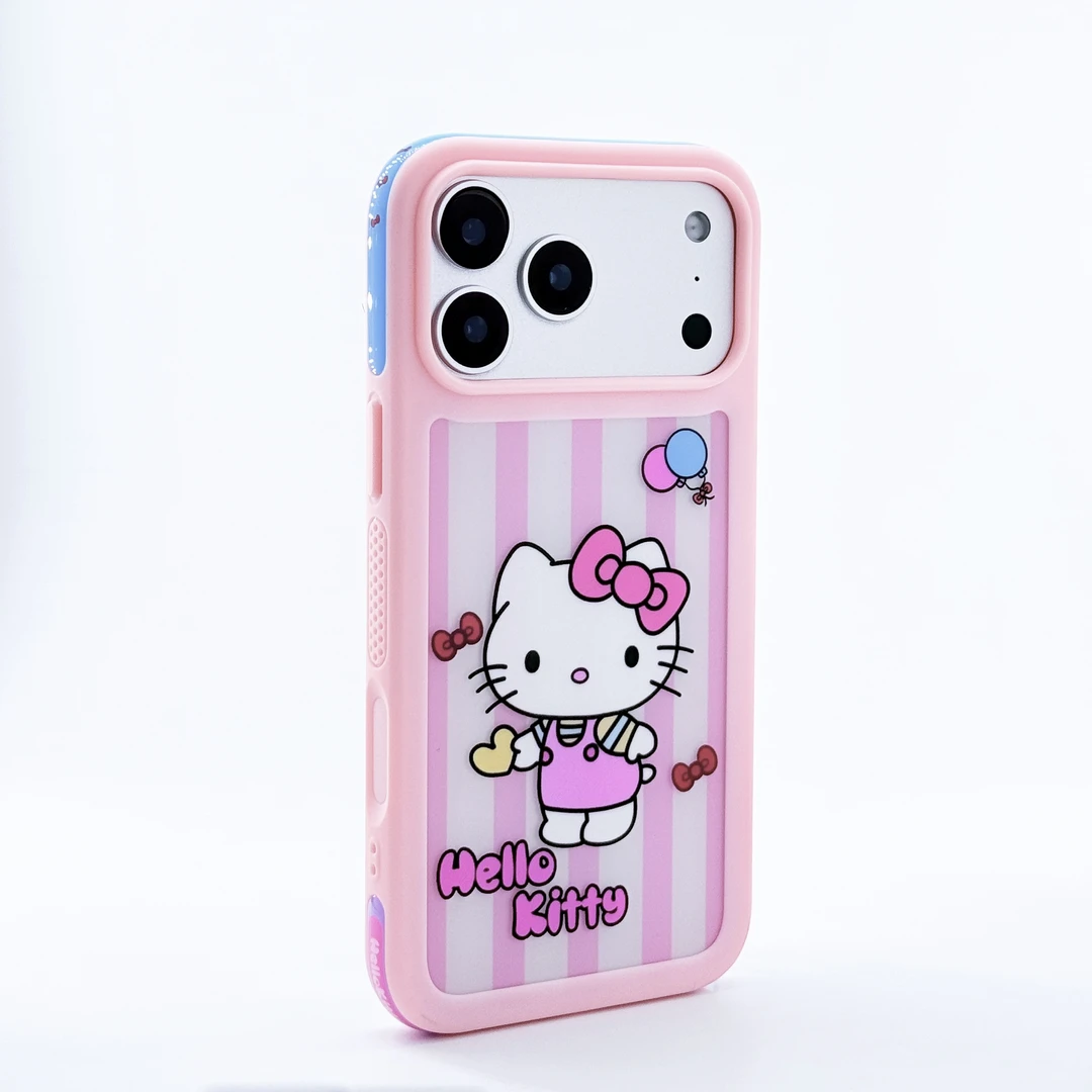 磨砂小狗KT猫英文字幕系列防撞适用苹果14-16 Pro Max磁吸手机壳