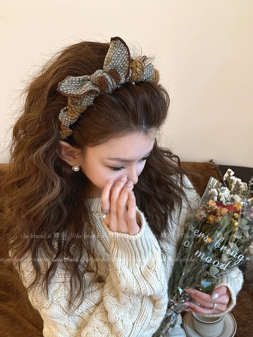 慵懒甜美绑带蝴蝶结发箍女韩系百搭高颅顶头箍日常外戴不压发卡