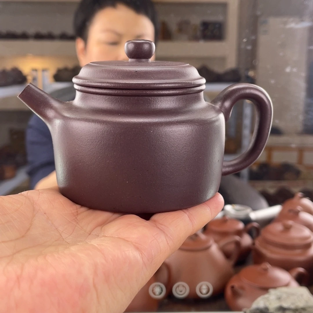 茶壶紫砂老紫泥徳钟150cc