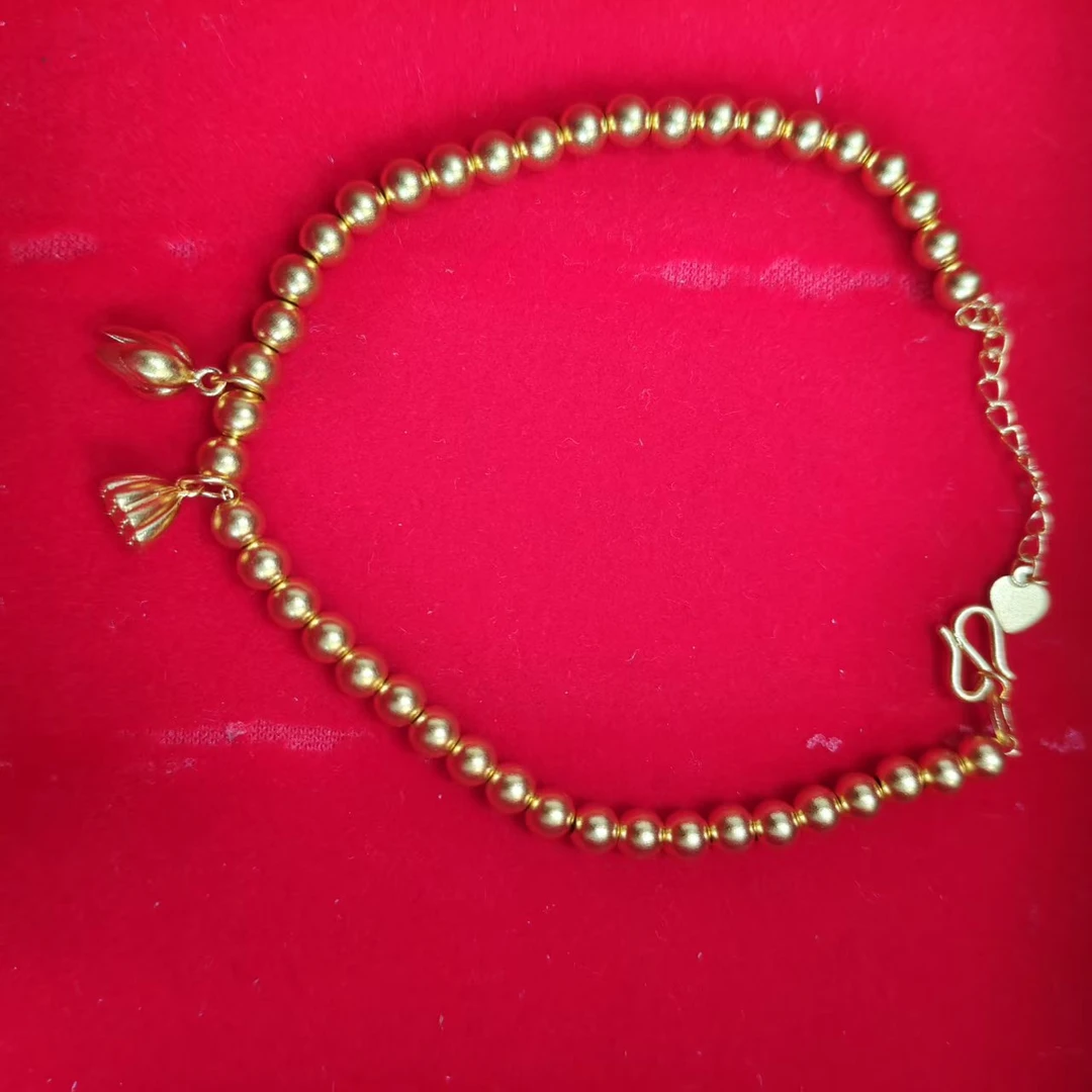 水贝水贝黄金卡4mm两世欢足金999雅婷专属