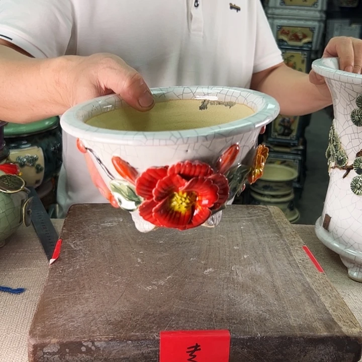 泳坤堂石湾盆成**人陶瓷