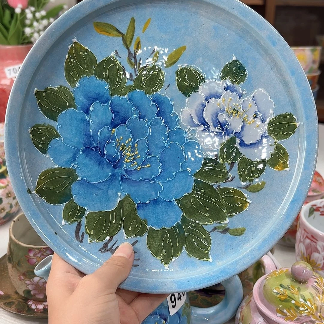 景德镇手绘高温釉下彩陶瓷茶具