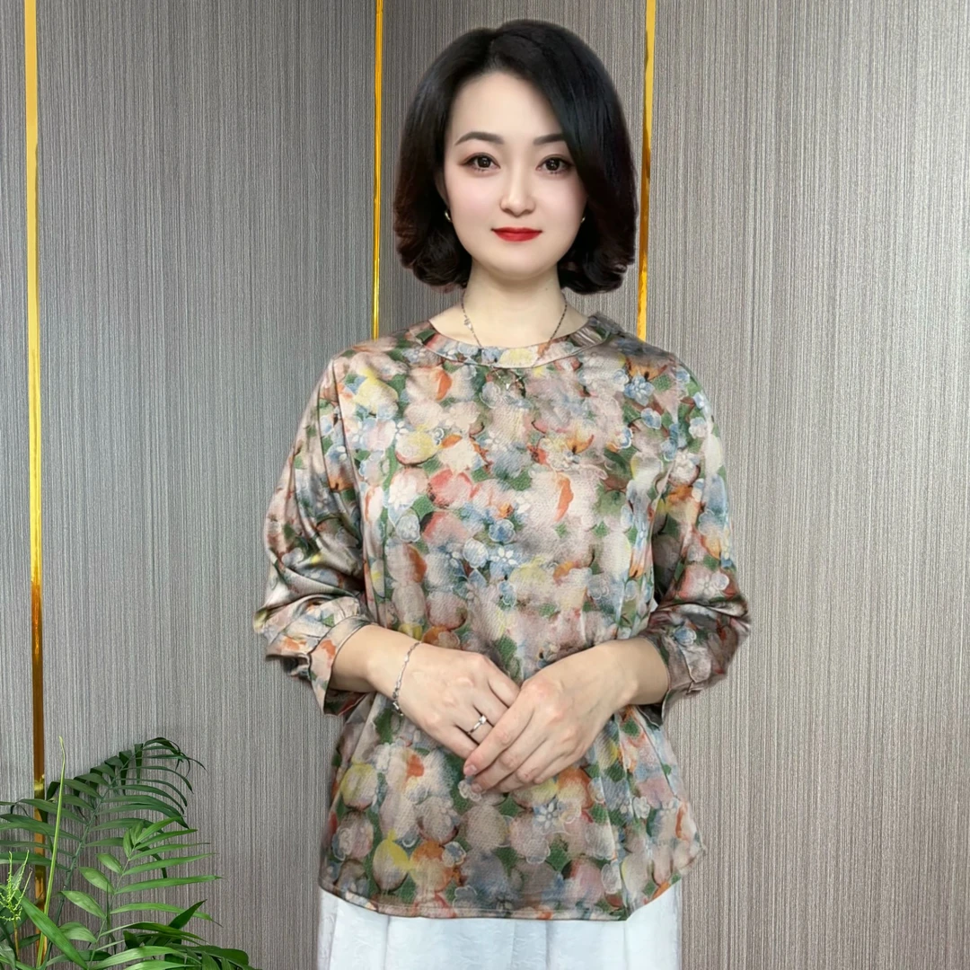 （8108）宽松气质新款妈妈装T恤